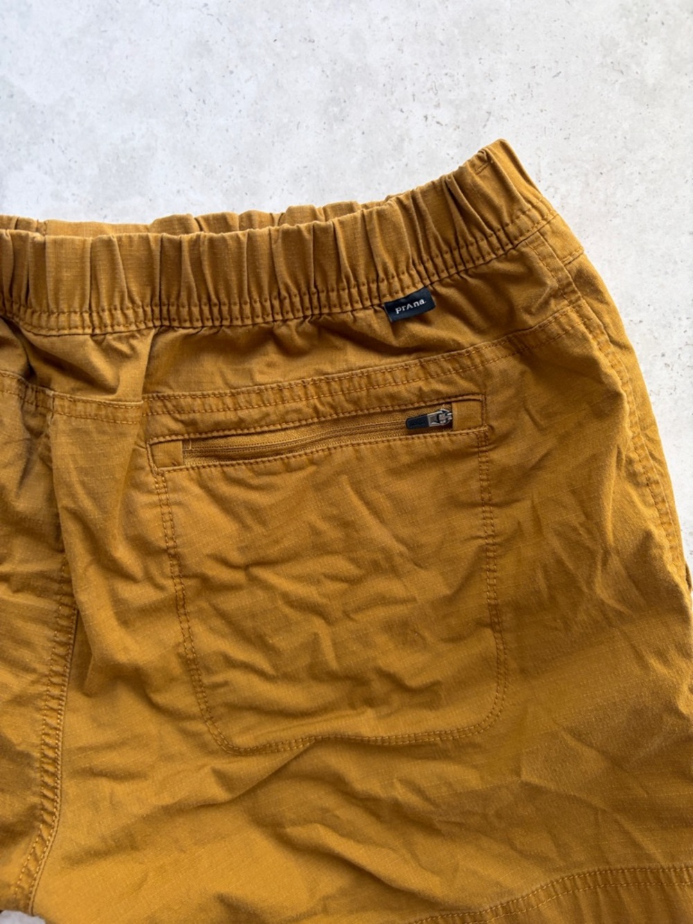 Prana women’s Mustard Elastic Waist Shorts - Picture 4 of 6